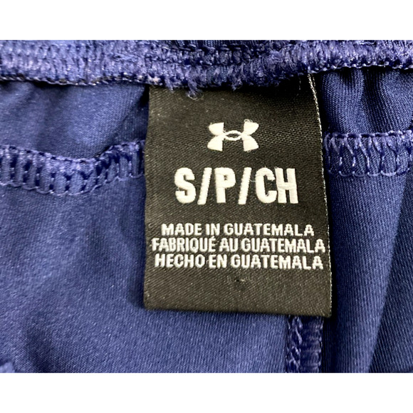 Under Armour Athletic Pants Womens Small Navy Blue Cuffed Pockets Lightweight - Picture 3 of 11